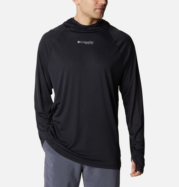 Columbia PFG Respool Hoodies Black For Men's NZ78513 New Zealand